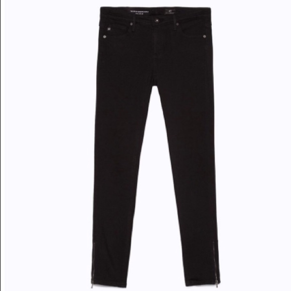 AG ankle zip up leggings in super black 28